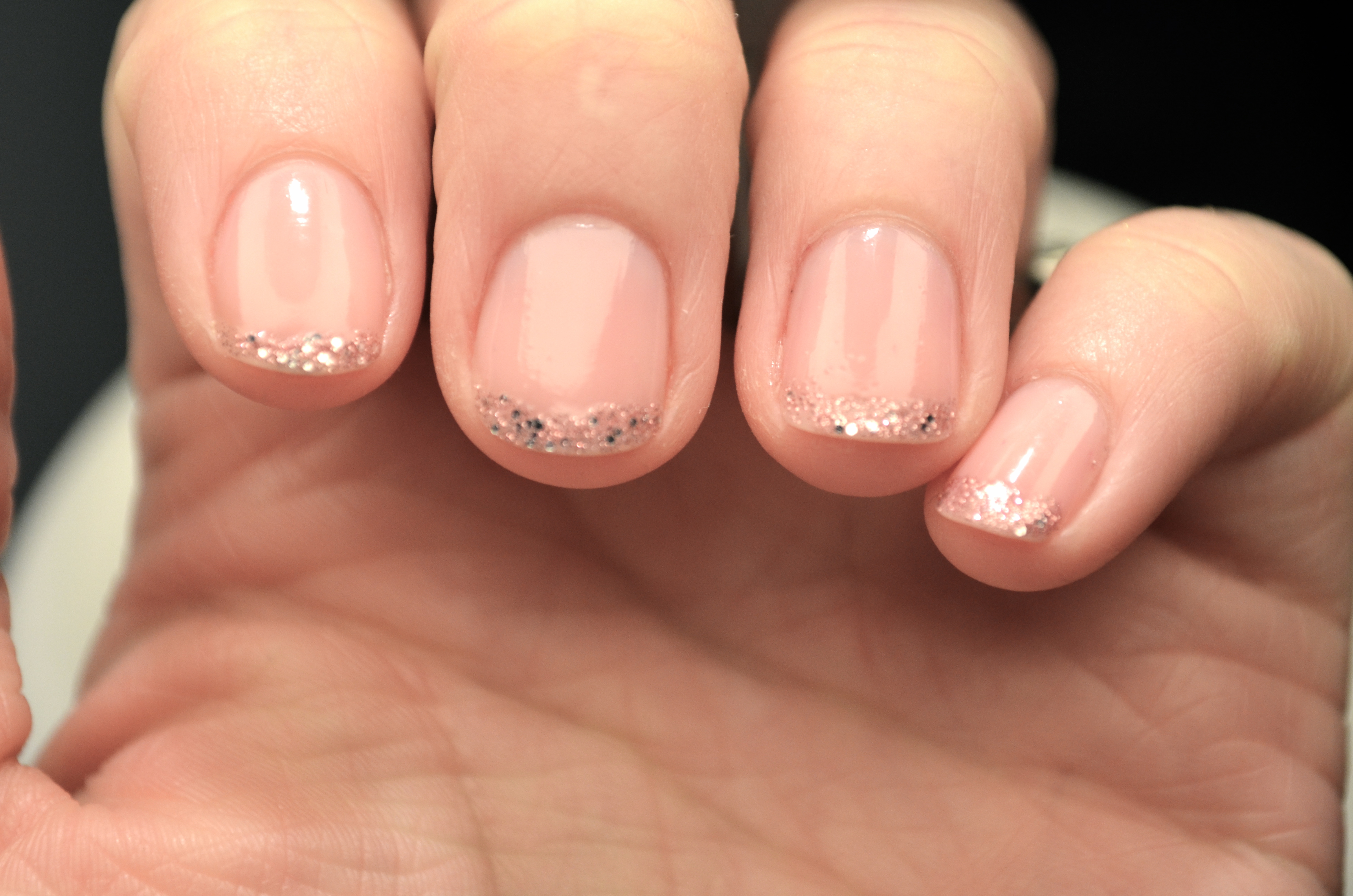 French Tip Nail Designs with Glitter - wide 2